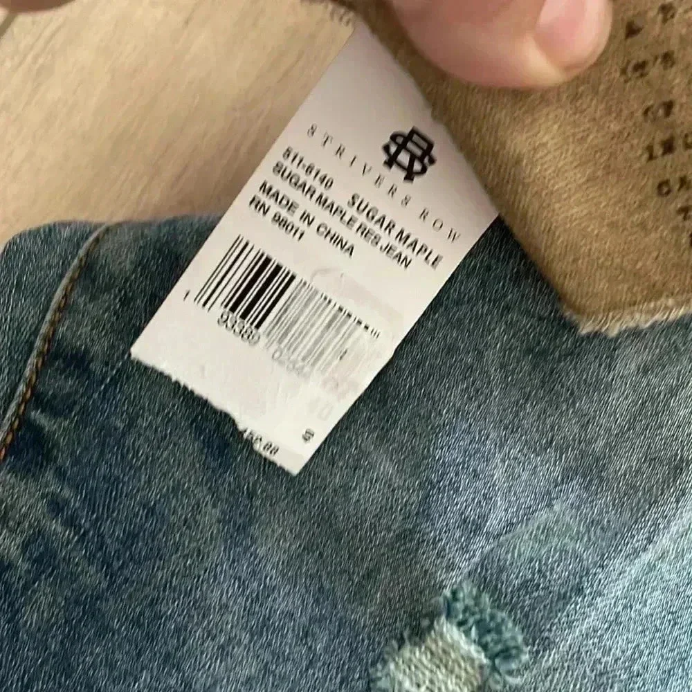 NWT STRIVERS ROW Sugar Maple Distressed Denim Jeans Sugar Maple Mens Sz 40